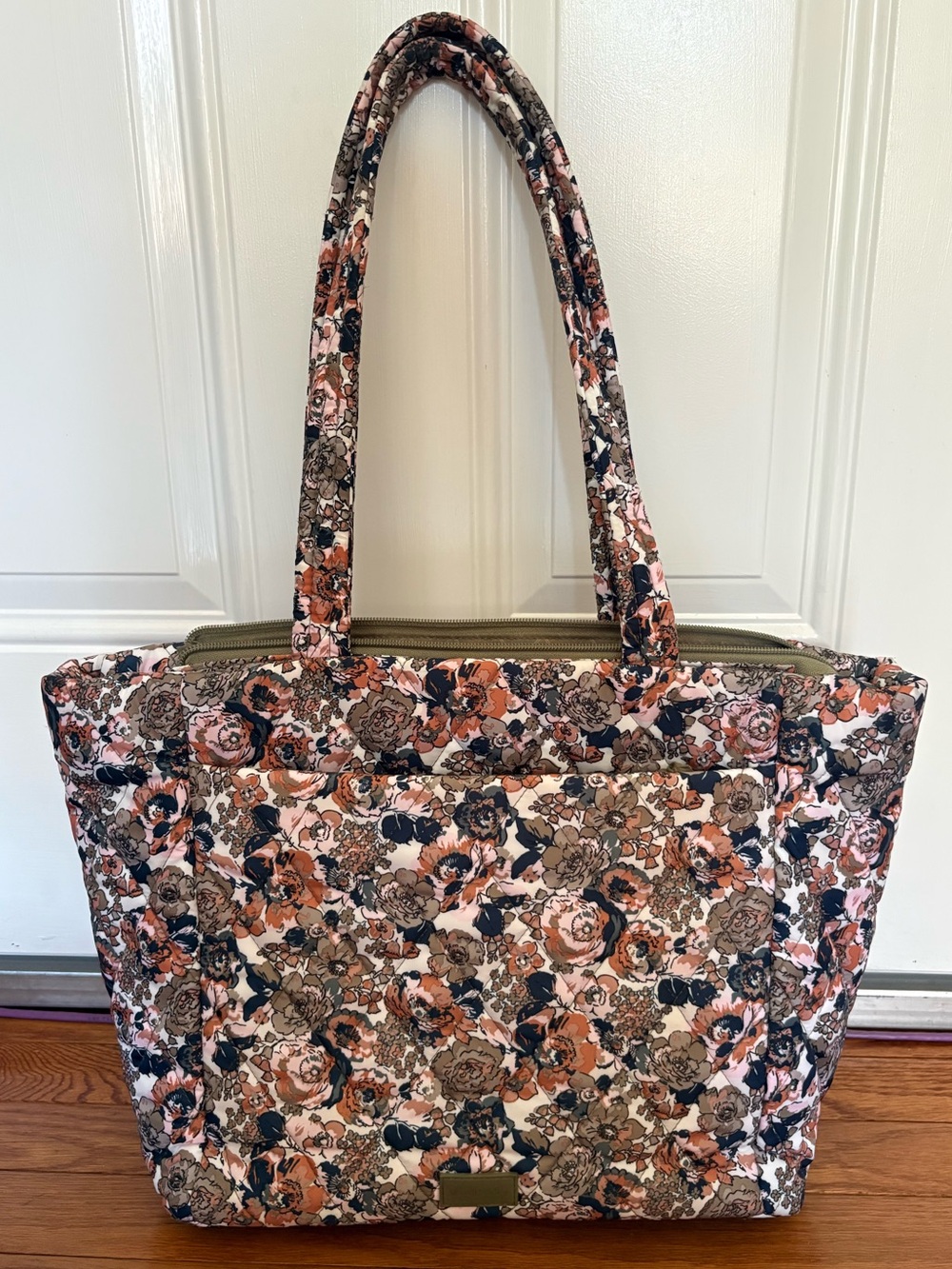 Vera Bradley Petite Exuberant Floral Sage Quilted Tote